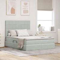 Łóżko z miejscem na przechowywanie i materacem 140 x 190 cm
