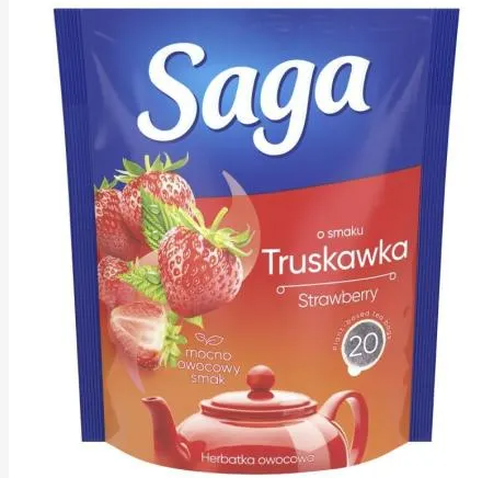 SAGA TRUSKAWKA 34G HERBATA EKSPRESOWA zdjęcie 1