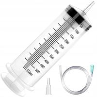 DUŻA STRZYKAWKA CEWNIKOWA 500ML + WĄŻ 1M + ADAPTER