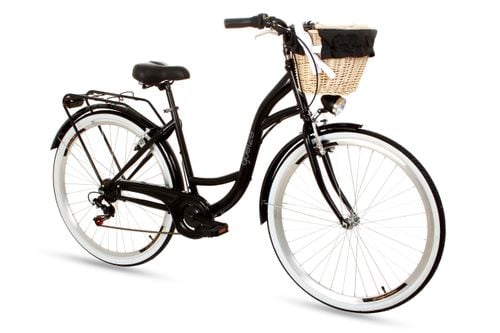 Damski Rower miejski Goetze 28 Mood 7b + kosz / Czarny na Arena.pl