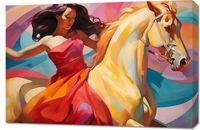 Obraz 90x60cm Taniec na Wietrznym Koniu