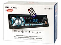 RADIO SAMOCHODOWE BLUETOOTH 1-DIN USB AUX SD MIKROFON PILOT BATERIA ZESTAW