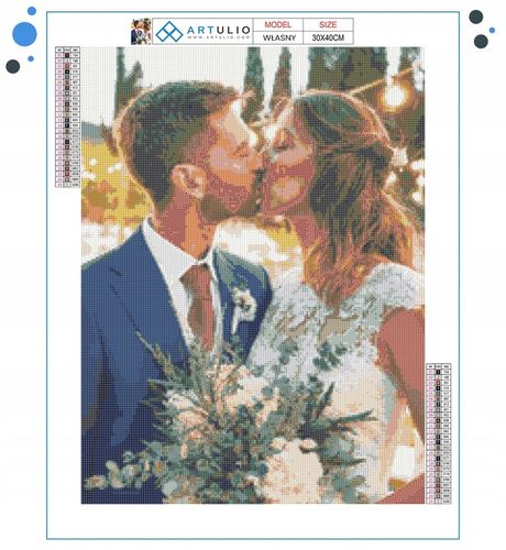 HAFT DIAMENTOWY Z TWOJEGO ZDJĘCIA Obraz 40x30cm Diamond Painting Mozaika na Arena.pl