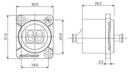 Gniazdo światłowodowe LC Duplex Roxtone RALC2D 2852 na Arena.pl