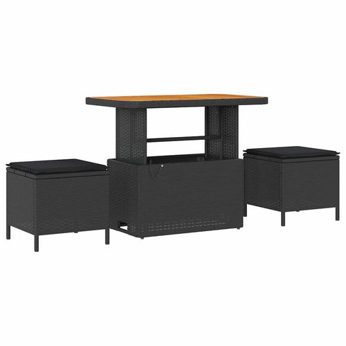 Zestaw Sof na Ogród z poduszką 10 pcs Czarny 90 x 55 x 71 cm na Arena.pl