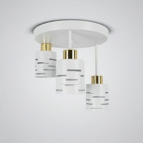 Lampa Sufitowa LED 3X E27 Żyrandol Plafon Natynkowy Oprawa Biała Salon na Arena.pl