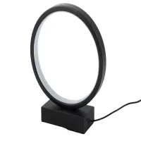 Lampka nocna stołowa okrąg pierścień fi20cm regulacja barwy i jasności