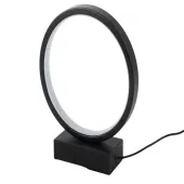 Lampka nocna stołowa okrąg pierścień fi20cm regulacja barwy i jasności