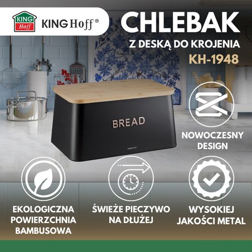 chlebak stalowy z deską do krojenia kinghoff kh-1948 na Arena.pl