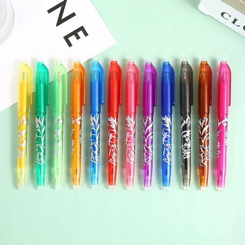 12 ZMAZYWALNE DŁUGOPISY KOLOROWE ZESTAW DO BUDŻETOWANIA PRZYBORÓW SZKOLNYCH na Arena.pl