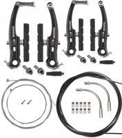 Komplet hamulca V-Brake, zestaw linek i końcówek + pancerz hamulca 3m