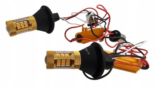 KIERUNKOWSKAZY LED PY21W BAU15S 1156 DRL ŚWIATŁA DZIENNE 2w1 ULTRA MOCNE na Arena.pl
