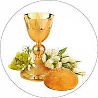 Opłatek na tort Tort Pierwsza Komunia Święta Komunijny Biblia Hostia Tekst