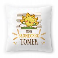 Poduszka Biała 40X40 Cm Dla Tomka Syna Dziecka Z Nadrukiem Ze Zdjęciem