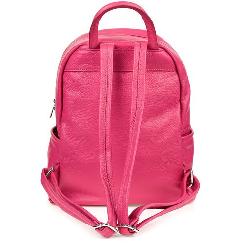 Skórzany plecak A4 duży pojemny do szkoły Włoski kremowy P16 na Arena.pl