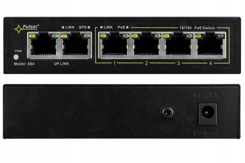 SWITCH POE S-64 4-PORTOWY PULSAR zdjęcie 6