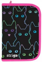 Piórnik szkolny z dwiema klapami Koty STRIGO