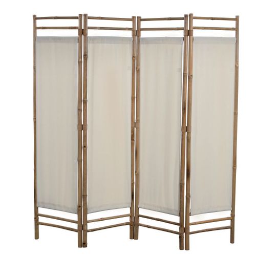 4-Panelowy, Składany Parawan, Bambus I Płótno, 160 Cm na Arena.pl