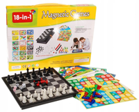 18W1 Zestaw Gra Magnetyczne Szachy Warcaby Manji Baseball Chińczyk