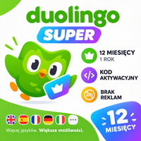 DUOLINGO SUPER | 12 MIESIĘCY | 1 ROK | KOD AKTYWACYJNY | GWARANCJA