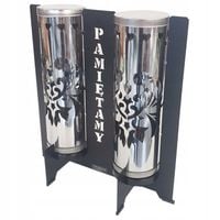 ZNICZ NOWOCZESNY ZE STALI ARTYSTYCZNY TUBA METAL