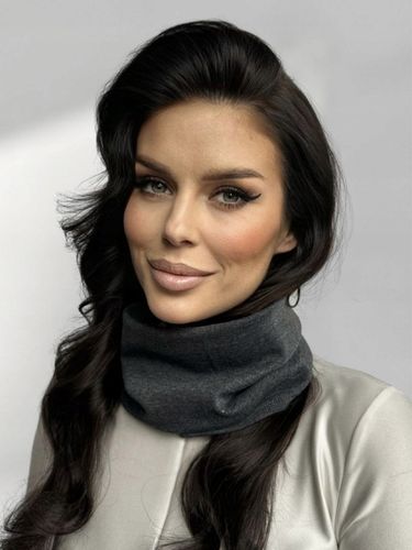 KOMPLET DAMSKI CZAPKA KOMIN WIOSNA JESIEŃ CIENKI LEKKI WYGODNY SPORT GRAFIT na Arena.pl