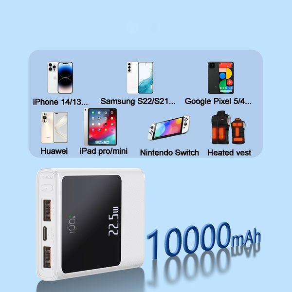 POWERBANK 10000MAH MOCNA SZYBKA ŁADOWARKA 22,5W 2XUSB A/USB-C WYŚWIETLACZ L zdjęcie 6