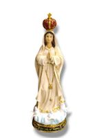 Matka Boża Fatimska 30 Cm Figura Kremowo-Złota