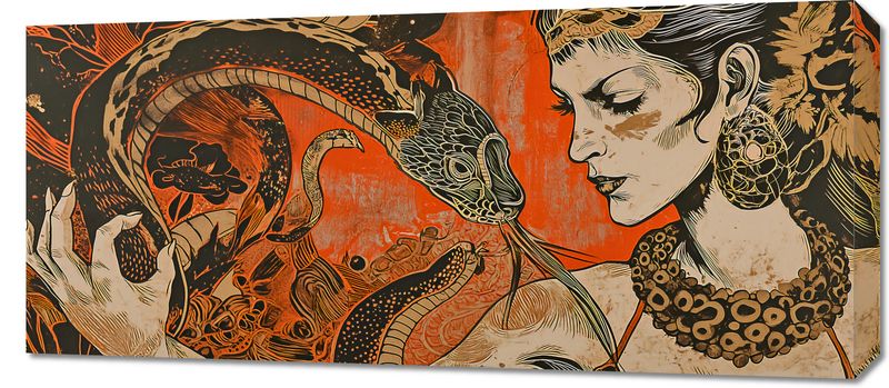 Obraz 90x40cm Rozmowa z Wężem zdjęcie 1