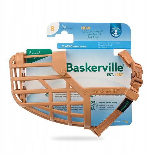 BASKERVILLE CLASSIC 8 KAGANIEC FIZJOLOGICZNY dla Psa z OSŁONĄ L/30/8cm na Arena.pl