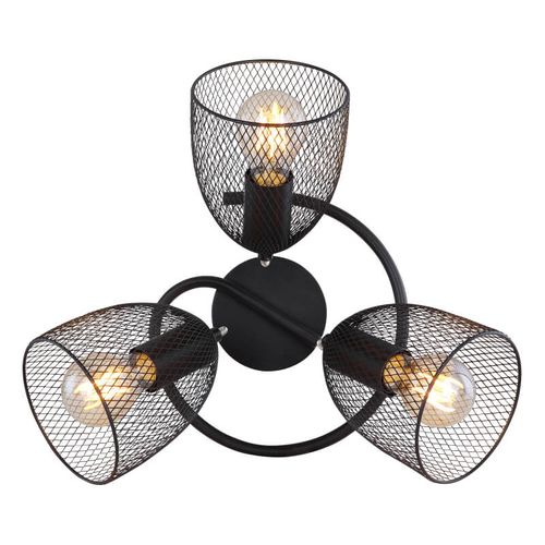 Lampa nasufitowa Josina 54034-3 z regulacją czarna drewno na Arena.pl