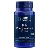 LIFE EXTENSION D, L-Phenylalanine D-Fenyloalanina+L-Fenyloalanina 100kaps.
