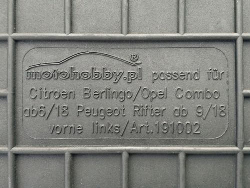 Opel Combo E (od 2018) DYWANIKI SAMOCHODOWE GUMOWE na Arena.pl