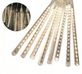 Lampki sople meteory 238 led 50 cm białe ciepłe spadające światło