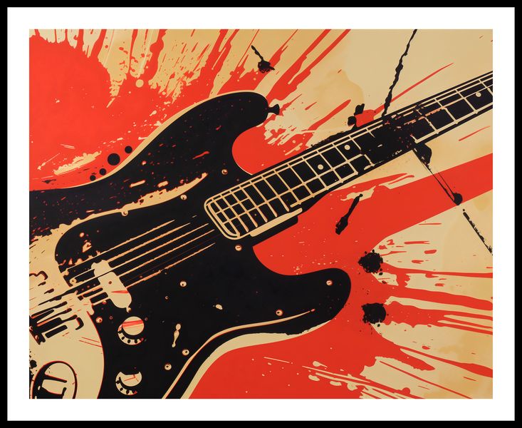Plakat 76x60,5cm Gitara Elektryczna zdjęcie 3