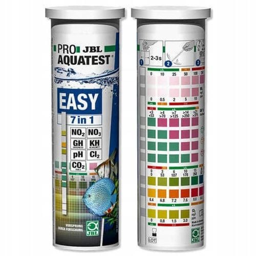JBL Test 7w1 PH KH GH NO2 NO3 CL2 CO2 Paski testowe do badania wody na Arena.pl
