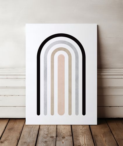 Plakat cyfrowy do wydruku boho tęcza na Arena.pl