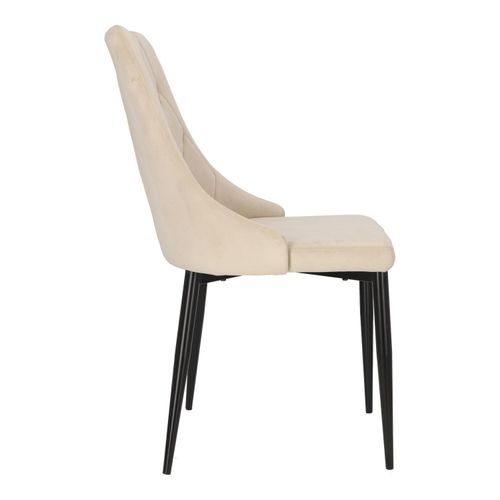 Krzesło Loretta velvet beżowe czarne na Arena.pl