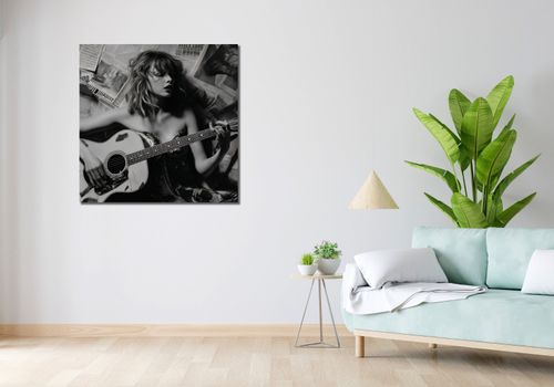 Obraz 90x90cm Młoda Gitarzystka na Arena.pl