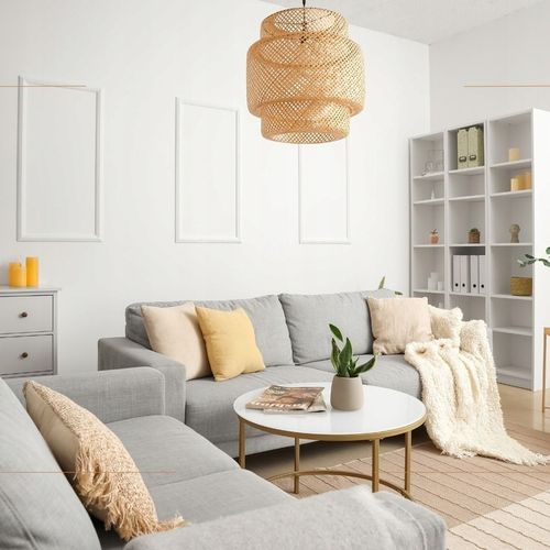 Lampa wisząca BOHO bambusowa czarna 38cm TH06 na Arena.pl