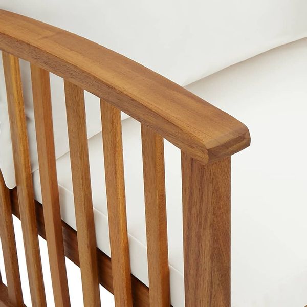 Emaga 3-cz. zestaw wypoczynkowy do ogrodu, poduszki, drewno akacjowe zdjęcie 6