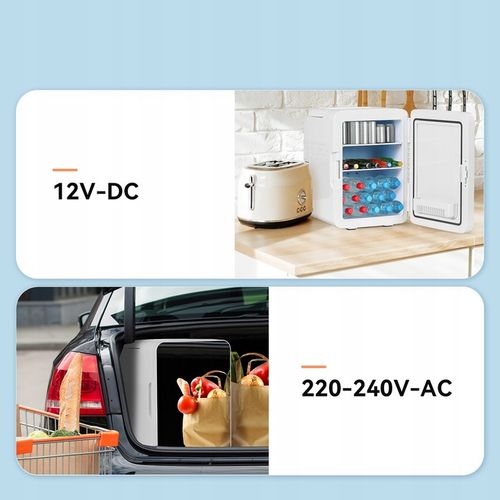 MINI PRZENOŚNA LODÓWKA 10 LITRÓW 12V 230V LUSTRZANA na Arena.pl