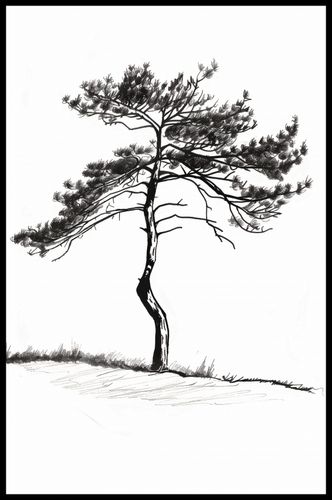 Plakat 56,6x86,4cm Samotna Sosna na Arena.pl