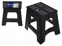 Taboret stołek podest krzesło 32 cm tworzywo składany antypoślizgowy czarny