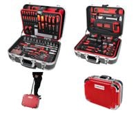 Walizka narzędziowa skrzynka z wyposażeniem funkcją wózka rączka pro 167el