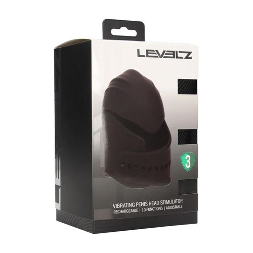 Adjustable Vibrating Silicone Penis Head Stimulator - Black na Arena.pl