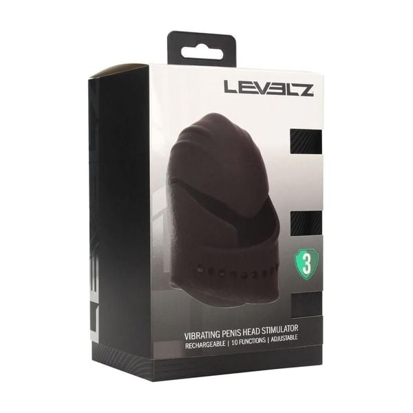 Adjustable Vibrating Silicone Penis Head Stimulator - Black zdjęcie 2
