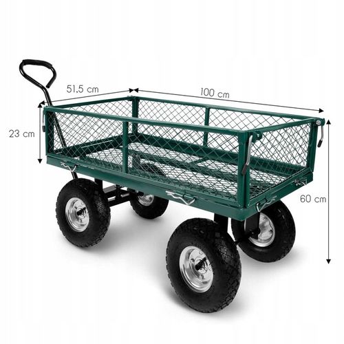 WÓZEK OGRODOWY TACZKA PRZYCZEPKA TRANSPORT Wozidło OTWIERANY BURTY XXL na Arena.pl