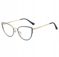 OKULARY ZERÓWKI Z FILTREM BLUE LIGHT DO KOMPUTERA OCHRONNE DAMSKIE KOCIE +