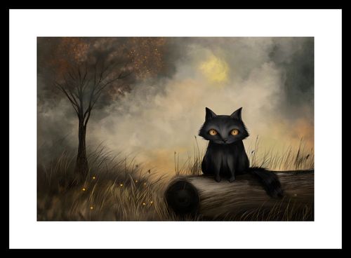 Plakat 30x20cm Czarny Kot na Arena.pl